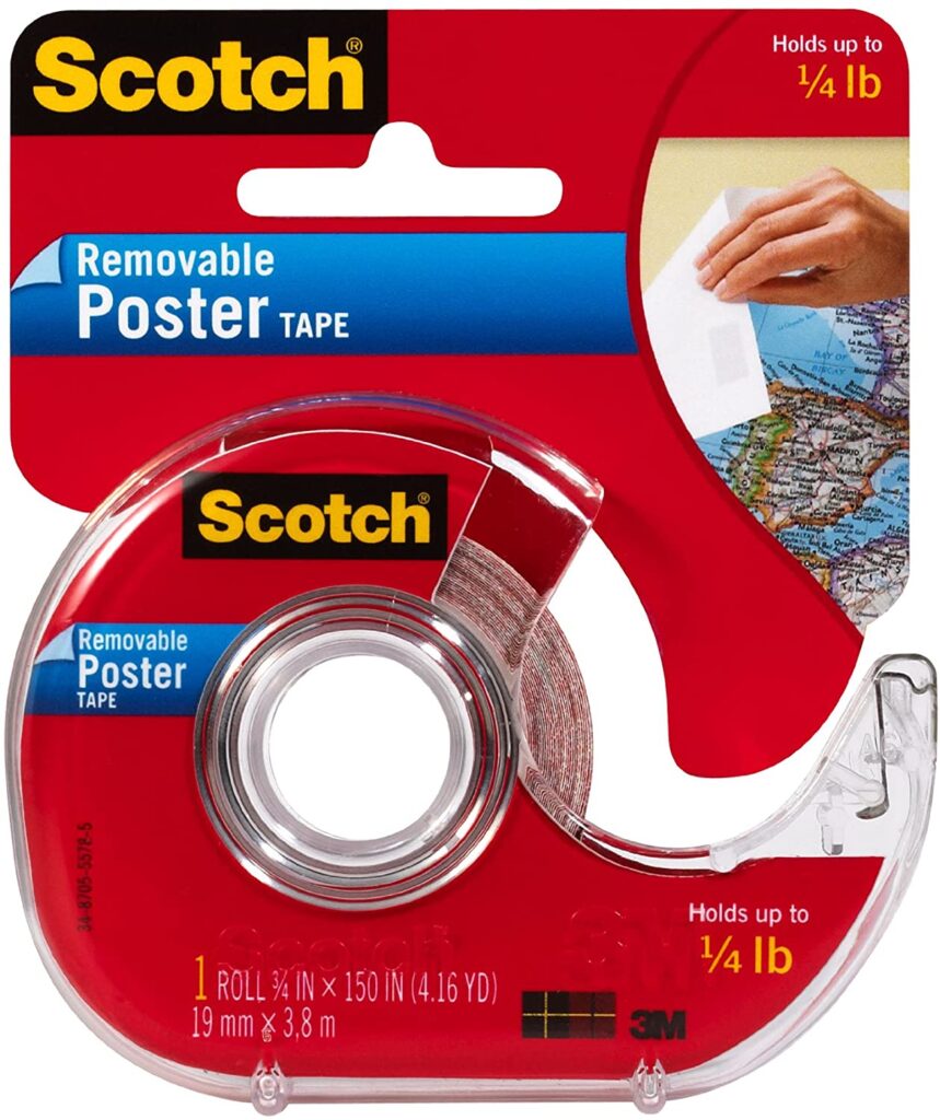 scotch brand removable double sided tape temperature range