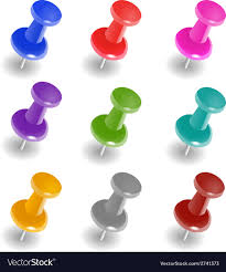 Office Push Pins Different Angles Vector Stock Vector, 58% OFF