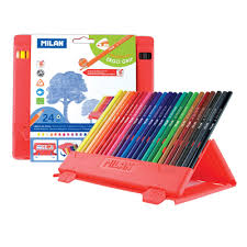 MILAN POLYPROPYLENE BOX WITH 24 COLOUR PENCILS 0729324