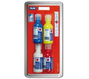 MILAN BLISTER OF 4 BOTTLE POSTER COLOUR 125ML BWM10041