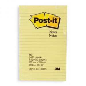 Post-it Notes 663 3M 5X8 lined