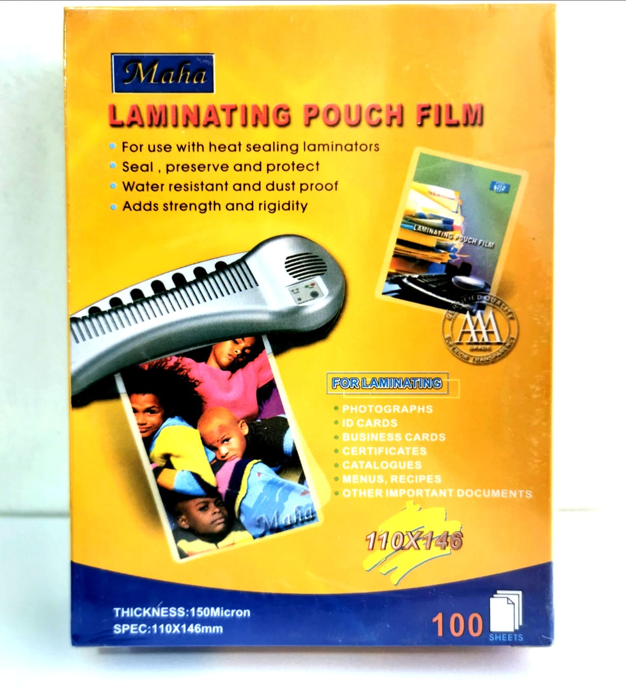 LAMINATING FILM 110X146MM (150MIC)