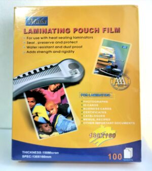 MAHA LAMINATING POUCH 130X160  (150 Micron )
