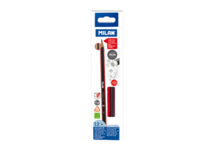 MILAN GRAPHITE TRIANGULAR PENCILS W/Eraser 0712370312