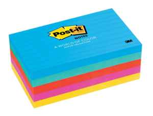 Post-it Ultra Colors 3" X 5" 655-5UC