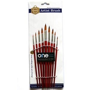Artist Brushes 9 Pcs / Small Size