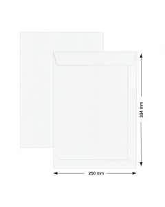 HISPAPEL ENVELOPE WHITE A4 12X10  B16