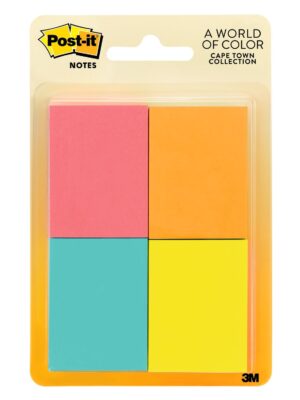 POST-IT ULTRA COLOURS 1.5" X 2" 653-4AF