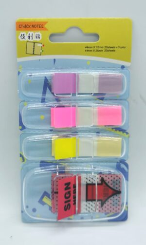 Mini Stick Note & Sign Here Sticker / 44 mm x 12 mm 3 color