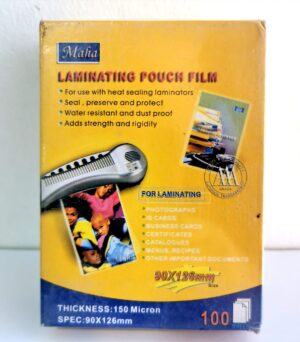 MAHA LAMINITAING POUCH FILM, 90 X 126MM 150 MICRON