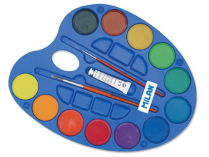 MILAN SET OF 12 WATERCOLOUR TABLETS Dia 30 MM 80011