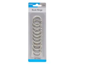 POMO Book Ring Silver 25MM(1.0)X10PCS