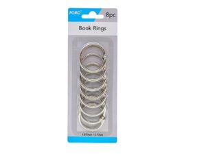 POMO Book Ring Silver 32MM(1.2)X8PCS