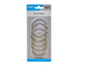 POMO Book Ring Silver 50MM(2.00)X6PCS