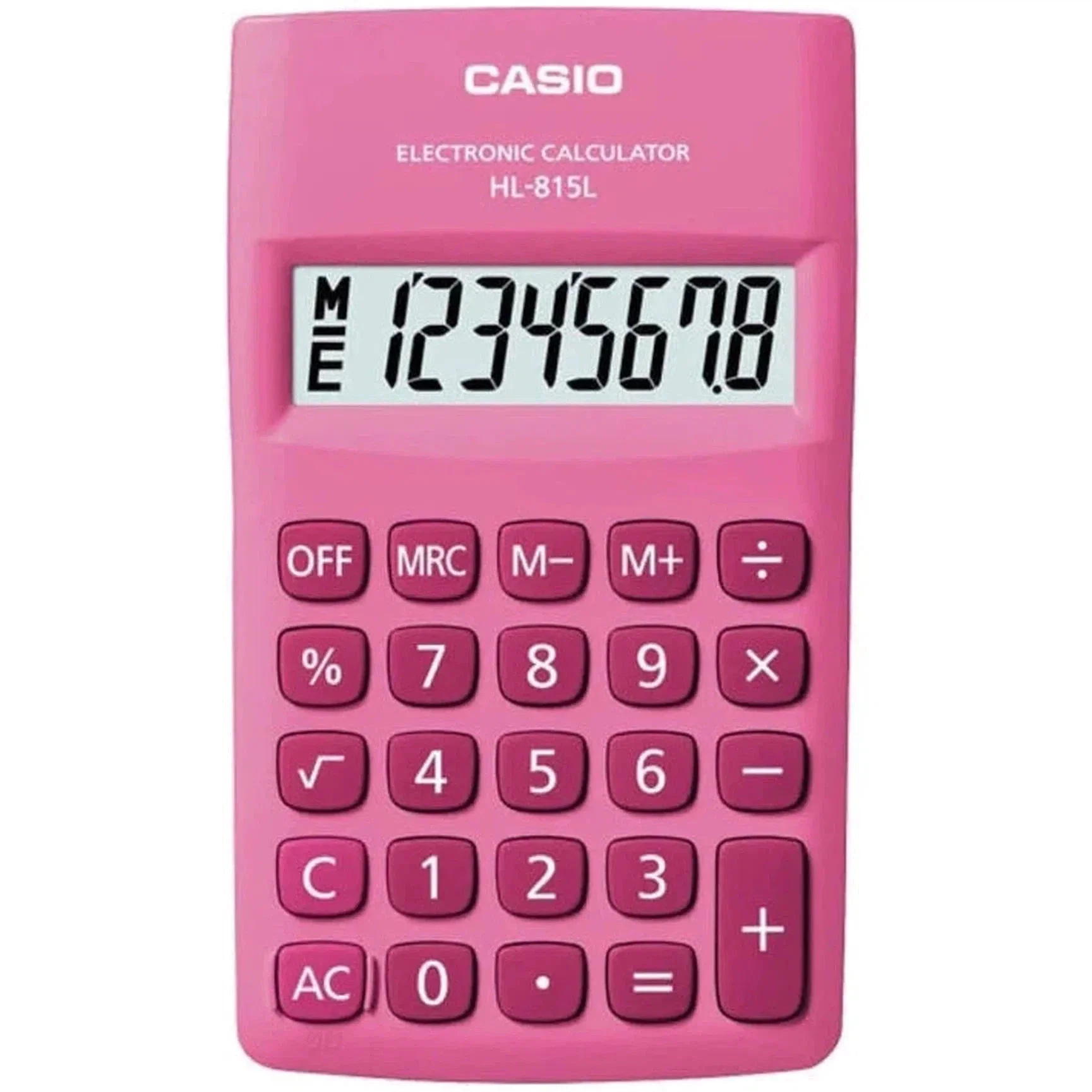 Casio 8 Digit Pink Calculator Hl-815L
