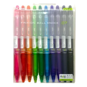Pilot FriXion Clicker Ballpoint Pens Erasable 10 Colors || اقلام حبر ماسحة فريكسون بايلون طقم ١٠ لون