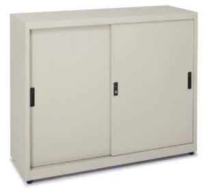 Metal File Cabinet 2 doors - Small Gray Color
