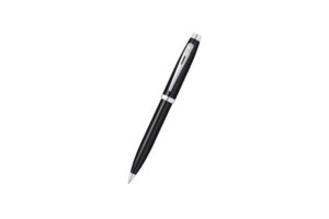 Sheaffer 100 9338 Glossy Black Lacquer With Chrome Plated Trim Ball