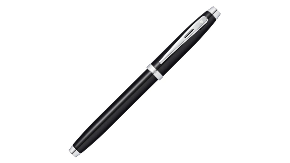 Sheaffer 93382 Glossy Black Lacquer With Chrome Plated Trim Fountain Pen