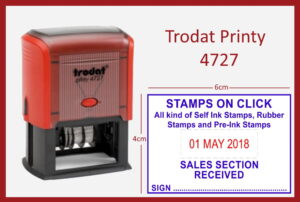 Trodat Stamp 4727 / 6 x 4 Cm Date Stamp