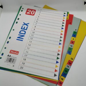 MAHA  DIVIDER 1-20 COLOUR WITH NUMBER