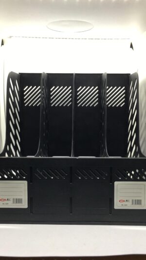 MAHA MAGAZINE FILE RACK OF 4 BLACK DL224