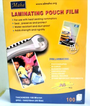 MAHA LAMINATING POUCH 154X216MM A5 ( 150 Micron )