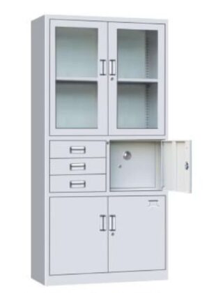 Metal File Cabinet 2 Doors 3 Drawers