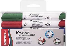 Kores Whiteboard Marker Chisel Tip Set