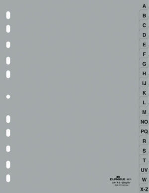 DURABLE DIVIDER INDEXES WITH PRINTED A-Z TABS 6513
