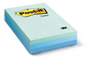 POST-IT NOTES ASSORTED COLOURS 4" X 6"  660-3AQ
