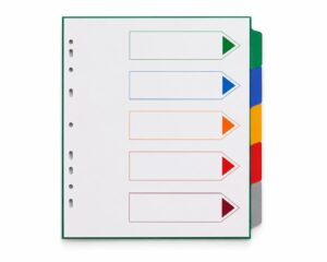 A3 size color divider 1-5