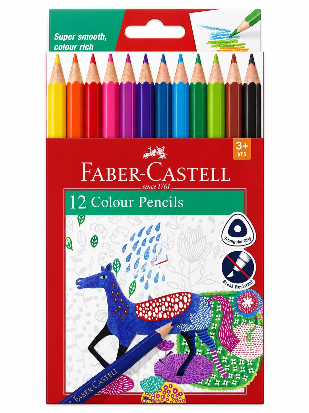 FABER CASTELL COLOUR PENCILS 12 COLOUR