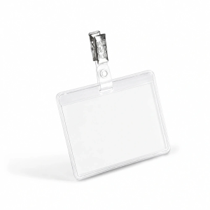 DURABLE Name Badge Holder with Metal Clip – 60 × 90 mm