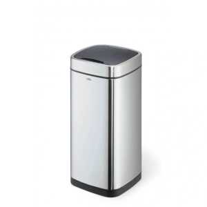 DURABLE NO TOUCH Sensor Trash Bin – 21L, Metallic Silver